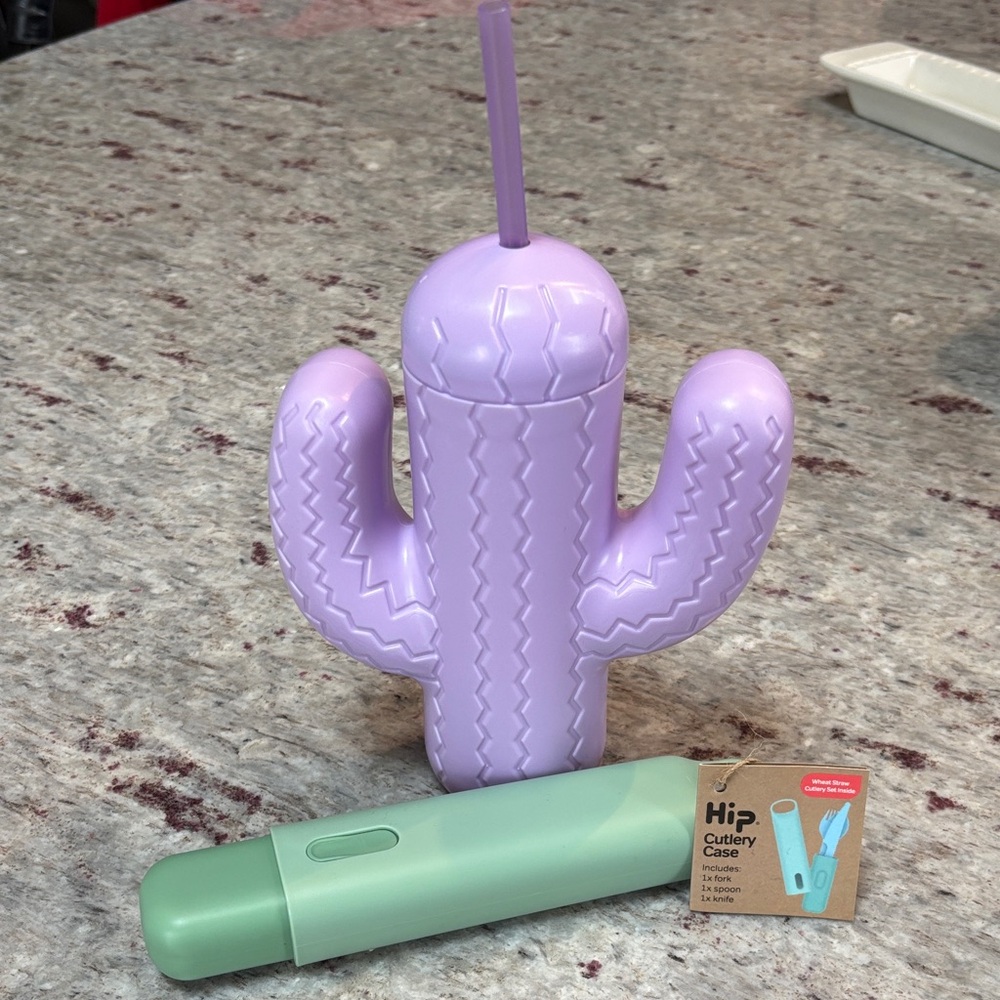 HIP Cutlery Case, NWT, Cactus Cup With Straw, Never Used